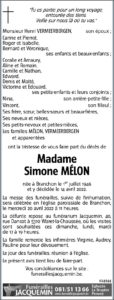 Madame Simone Mélon