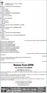Madame Paula GOFFIN