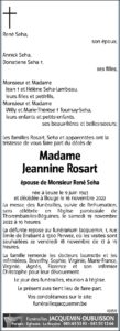 Madame Jeannine Rosart