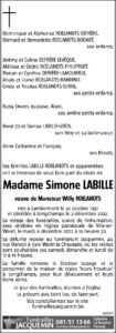 Madame Simone LABILLE