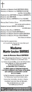 Marie-Louise BARRAS
