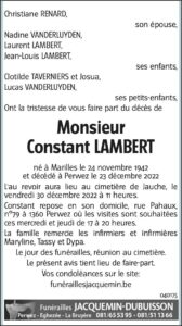 Monsieur Constant LAMBERT