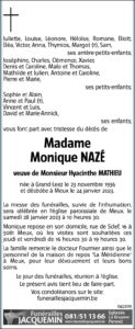 Madame Monique NAZÉ