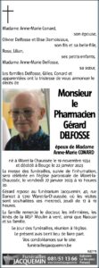 Monsieur Gérard Delfosse