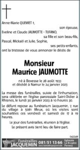 Monsieur Maurice Jaumotte