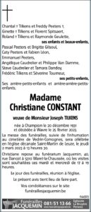Madame Christiane CONSTANT