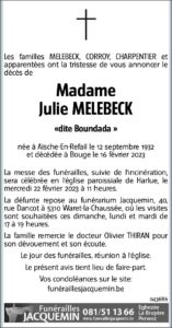 Madame Julie MELEBECK
