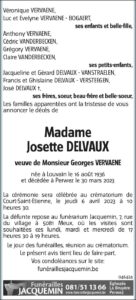 Madame Josette Delvaux