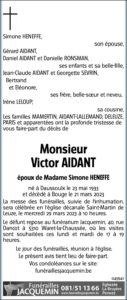 Monsieur Victor AIDANT