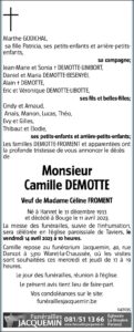Monsieur Camille DEMOTTE