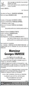 Monsieur Georges FAVRESSE - faire-part -