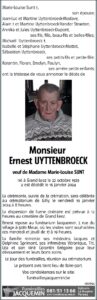Monsieur Ernest UYTTENBROECK