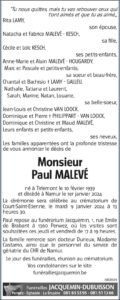 Monsieur Paul MALEVÉ