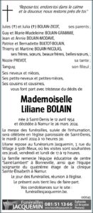 Mademoiselle Liliane BOLAIN