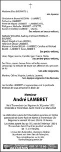 Monsieur André LAMBRET