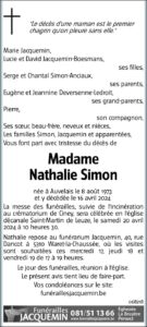 Madame Nathalie Simon