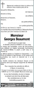Monsieur Georges Beaumont - faire-part -