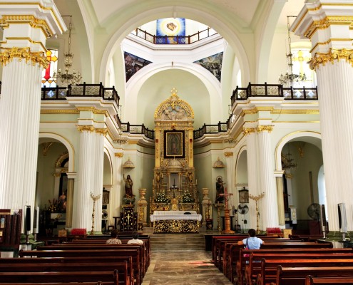 Our Lady of Guadalupe church interior in Puerto Vallarta, Jalisco, Mexico